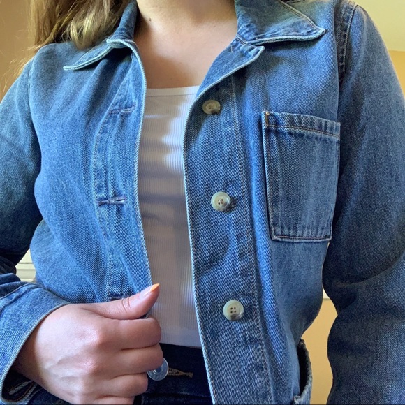 SOLD Aritzia Wilfred Free Denim Forum Button Up Shirt - Picture 2 of 5